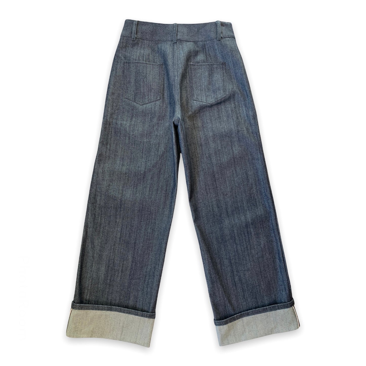 wide leg selvedge denim